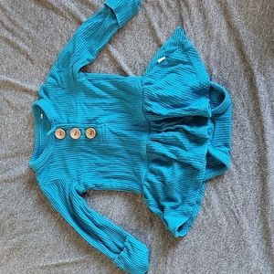 Posh peanut long sleeve twirl dress